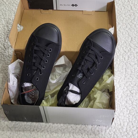 NEW in Box Lugz Stagger Lo Sneaker Womens Sneakers Black size 6.5 Wide - Picture 2 of 4